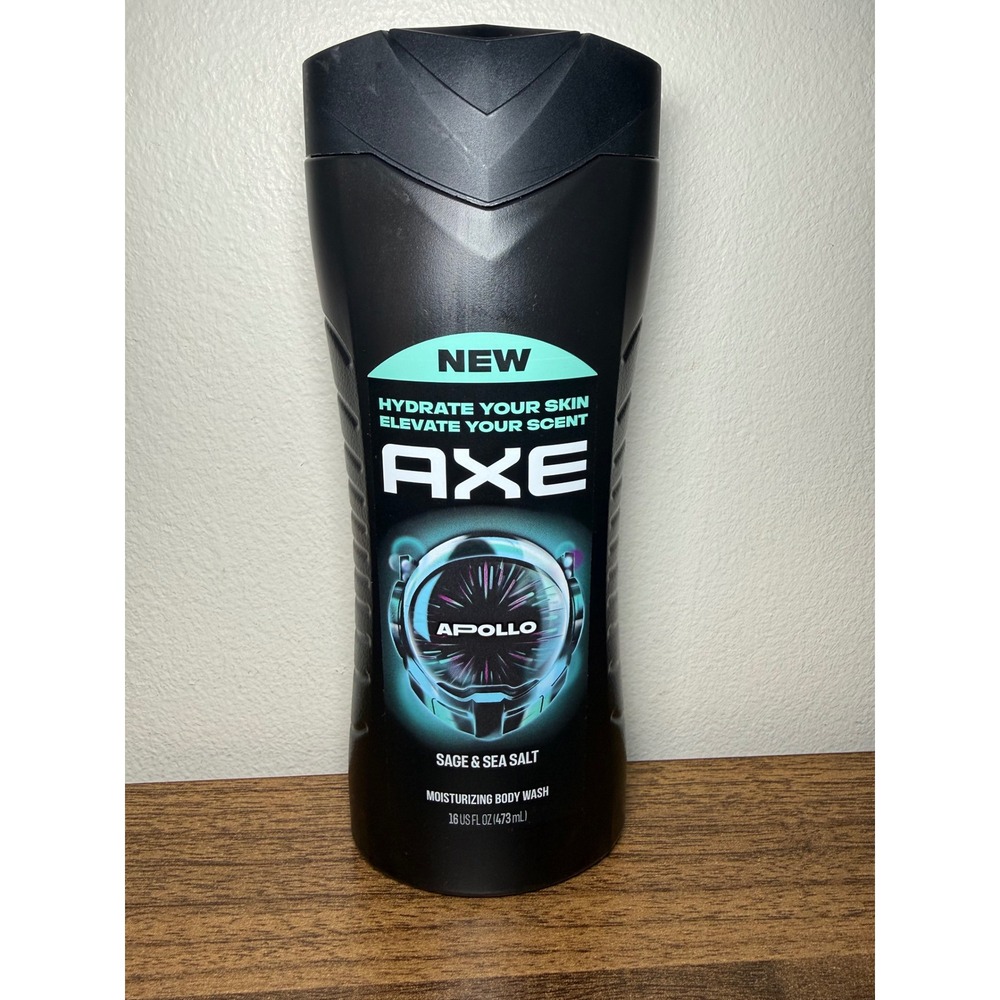 Axe Body Wash Mens 16oz Black Apollo Sage & Sea Salt NEW
